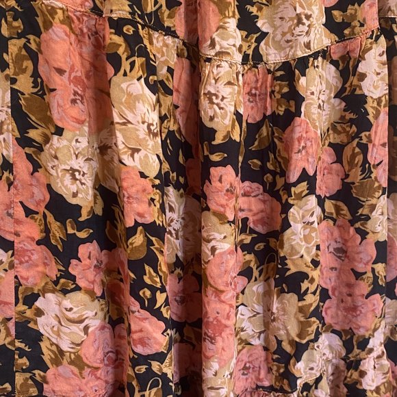 ELAN || PINK FLORAL MAXI SKIRT - Picture 2 of 3